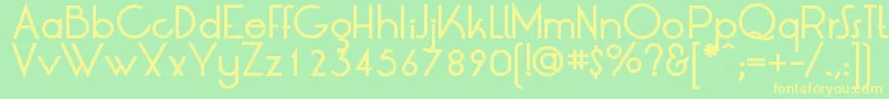 フォントLtOksanaMediumBold – 黄色の文字が緑の背景にあります