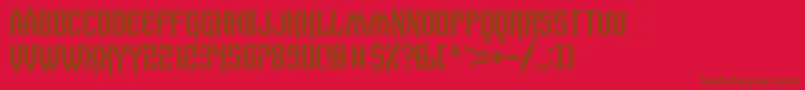 Spinebiting Font – Brown Fonts on Red Background