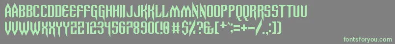 Spinebiting Font – Green Fonts on Gray Background