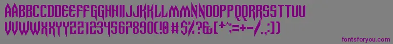 Spinebiting-fontti – violetit fontit harmaalla taustalla