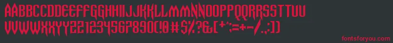 Spinebiting Font – Red Fonts on Black Background