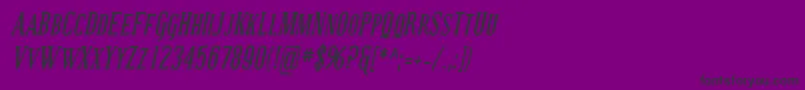 CovingtonScCondBoldItalic Font – Black Fonts on Purple Background