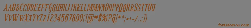 CovingtonScCondBoldItalic Font – Brown Fonts on Gray Background