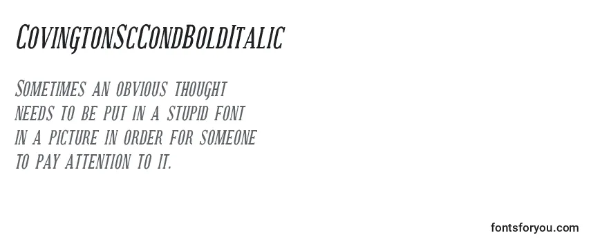 CovingtonScCondBoldItalic-fontti