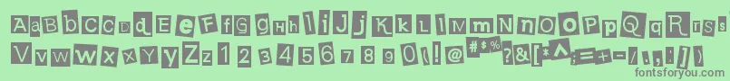 EarwigfactoryRegular Font – Gray Fonts on Green Background