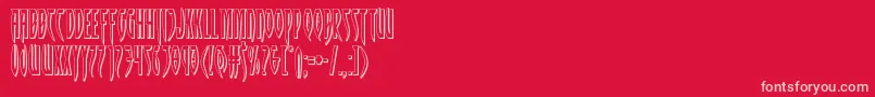 Fonte Inhumanity3D – fontes rosa em um fundo vermelho