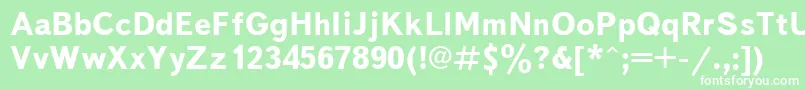 UkrainiantextbookBold Font – White Fonts on Green Background