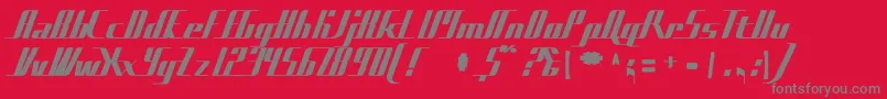 Czcionka Bad ffy – szare czcionki na czerwonym tle