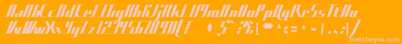 Bad ffy Font – Pink Fonts on Orange Background