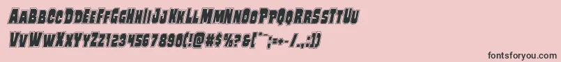 Mindlessbruteposterital Font – Black Fonts on Pink Background