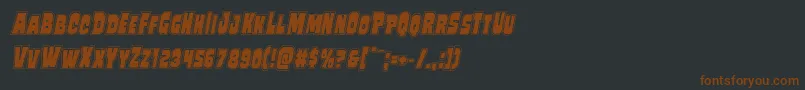Mindlessbruteposterital Font – Brown Fonts on Black Background