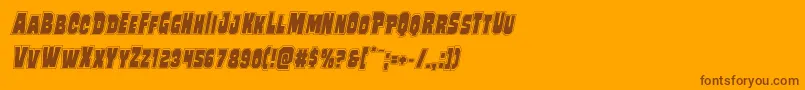 Mindlessbruteposterital Font – Brown Fonts on Orange Background