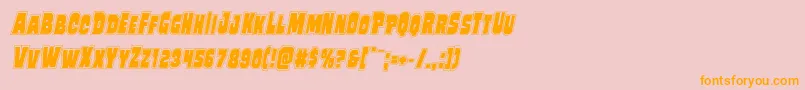 Mindlessbruteposterital Font – Orange Fonts on Pink Background