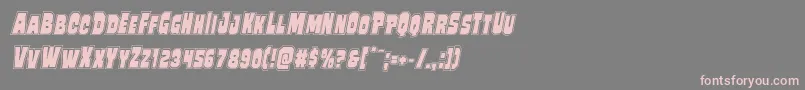 Mindlessbruteposterital Font – Pink Fonts on Gray Background