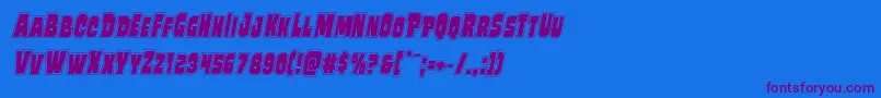 Mindlessbruteposterital Font – Purple Fonts on Blue Background