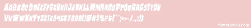 Mindlessbruteposterital Font – White Fonts on Pink Background