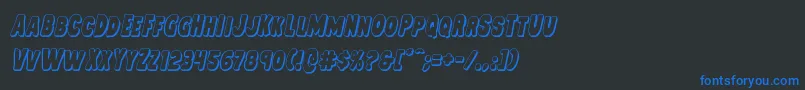 Mysterymobile3Dital Font – Blue Fonts on Black Background