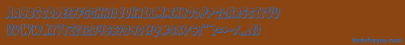 Mysterymobile3Dital Font – Blue Fonts on Brown Background