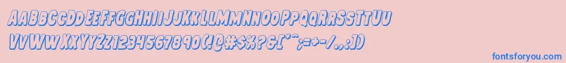 Mysterymobile3Dital Font – Blue Fonts on Pink Background
