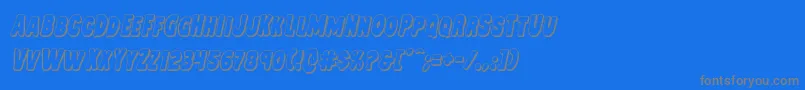 Mysterymobile3Dital Font – Gray Fonts on Blue Background