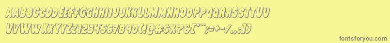 Mysterymobile3Dital Font – Gray Fonts on Yellow Background