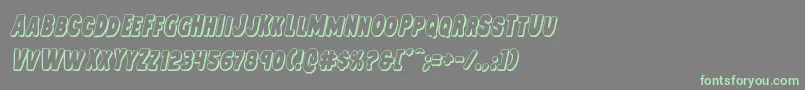 Mysterymobile3Dital Font – Green Fonts on Gray Background