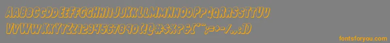 Mysterymobile3Dital Font – Orange Fonts on Gray Background