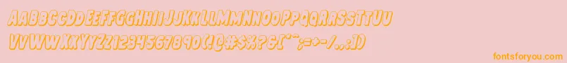 Mysterymobile3Dital Font – Orange Fonts on Pink Background