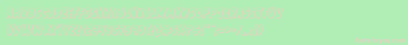 Mysterymobile3Dital Font – Pink Fonts on Green Background