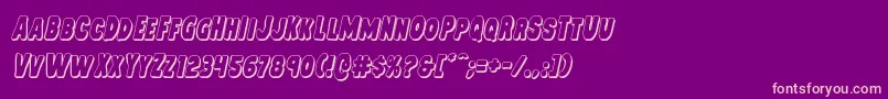 Mysterymobile3Dital Font – Pink Fonts on Purple Background