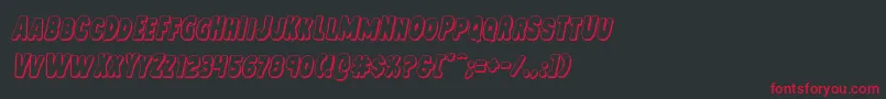 Mysterymobile3Dital Font – Red Fonts on Black Background