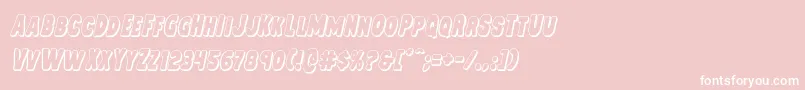 Mysterymobile3Dital Font – White Fonts on Pink Background