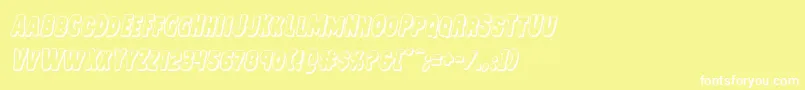 Mysterymobile3Dital Font – White Fonts on Yellow Background