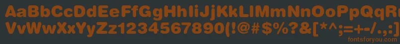 HelveticaroundedltstdBlack Font – Brown Fonts on Black Background