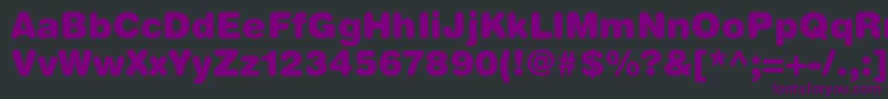 Czcionka HelveticaroundedltstdBlack – fioletowe czcionki na czarnym tle