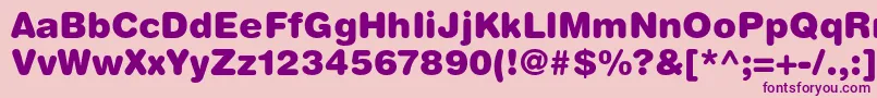 HelveticaroundedltstdBlack Font – Purple Fonts on Pink Background