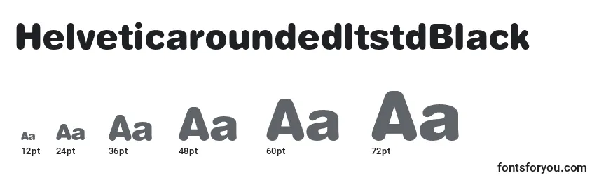 Размеры шрифта HelveticaroundedltstdBlack