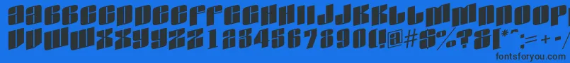 AGlobusspup Font – Black Fonts on Blue Background