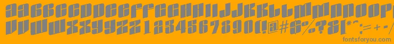 AGlobusspup Font – Gray Fonts on Orange Background