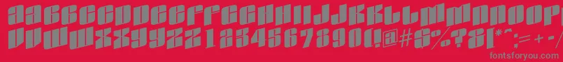 fuente AGlobusspup – Fuentes Grises Sobre Fondo Rojo