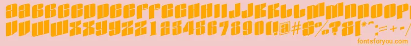 AGlobusspup Font – Orange Fonts on Pink Background