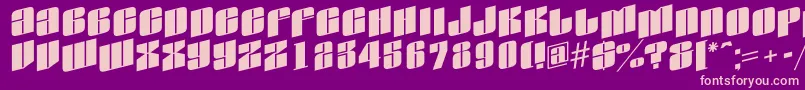 AGlobusspup Font – Pink Fonts on Purple Background