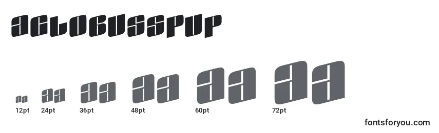 Размеры шрифта AGlobusspup