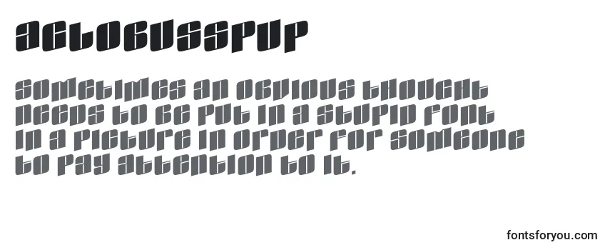 Review of the AGlobusspup Font