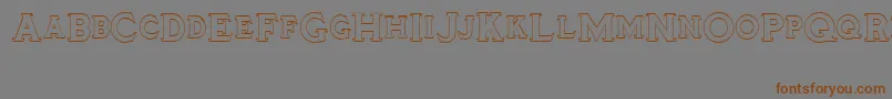 Tinplatetitling Font – Brown Fonts on Gray Background