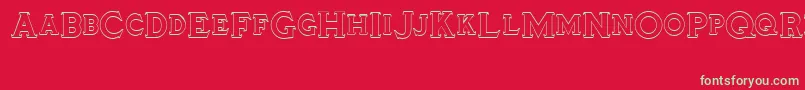 Шрифт Tinplatetitling – зелёные шрифты на красном фоне