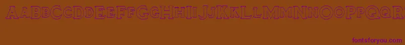 Tinplatetitling Font – Purple Fonts on Brown Background