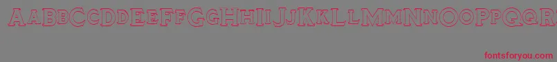 Tinplatetitling Font – Red Fonts on Gray Background