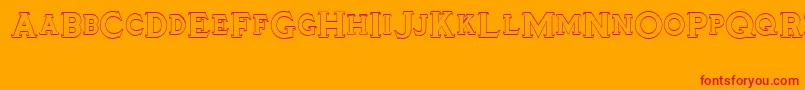 Шрифт Tinplatetitling – красные шрифты на оранжевом фоне
