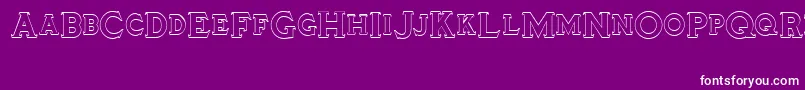 Tinplatetitling Font – White Fonts on Purple Background